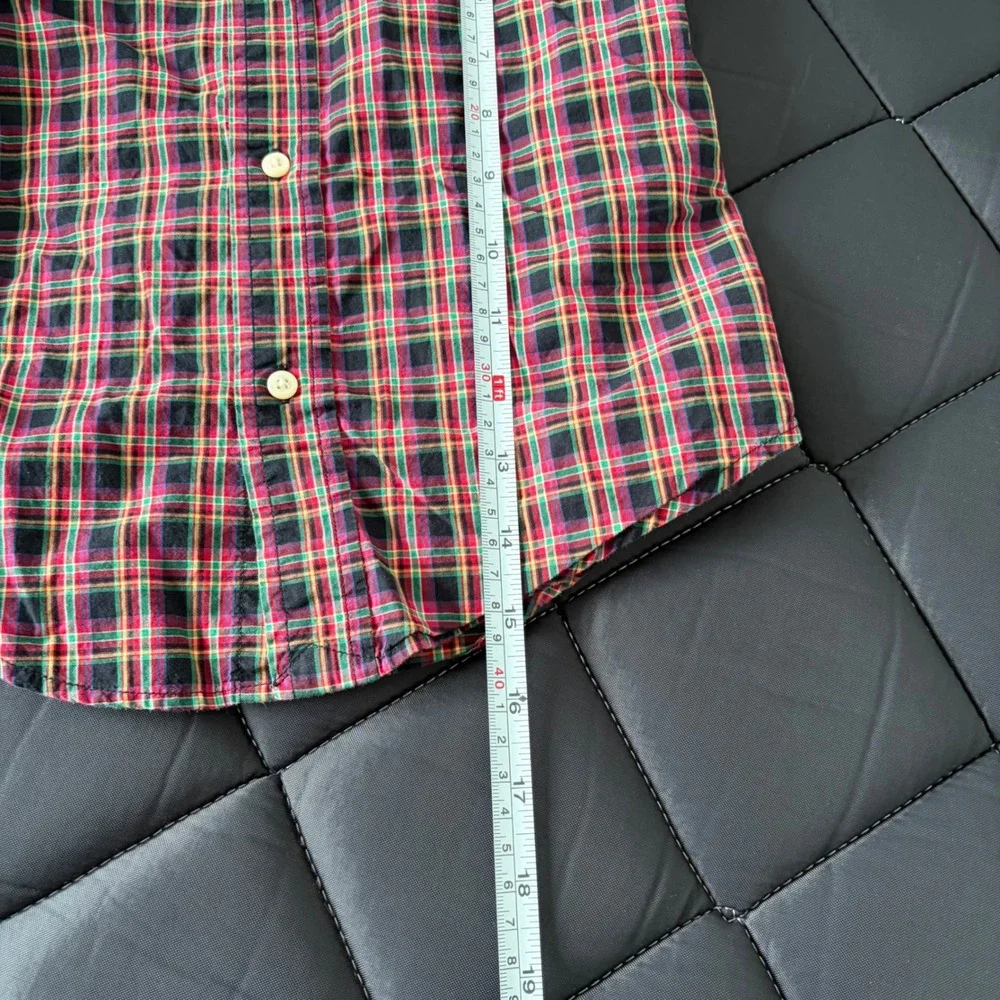 Ralph Lauren Toddler Boys Red Green Plaid Button Down Shirt 2T
